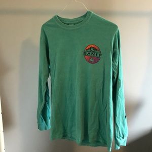teal long sleeve with banff details